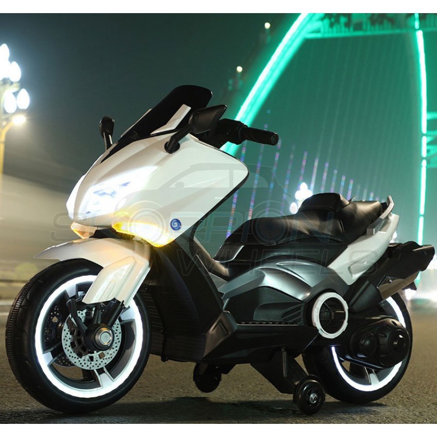 Παιδική Μηχανή Scorpion Wheels Yamaha T-Max Style 12V Λευκή 5245091