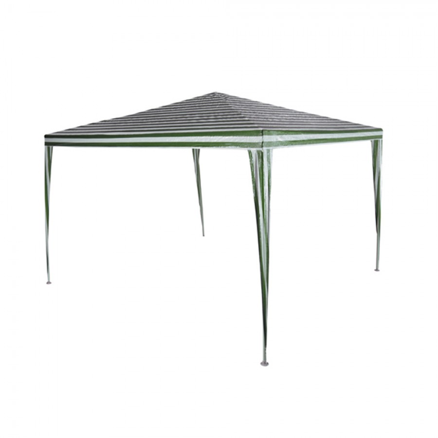 Τέντα Κήπου Gazebo PE 3x3 Πράσινο-Λευκό Unigreen 11361