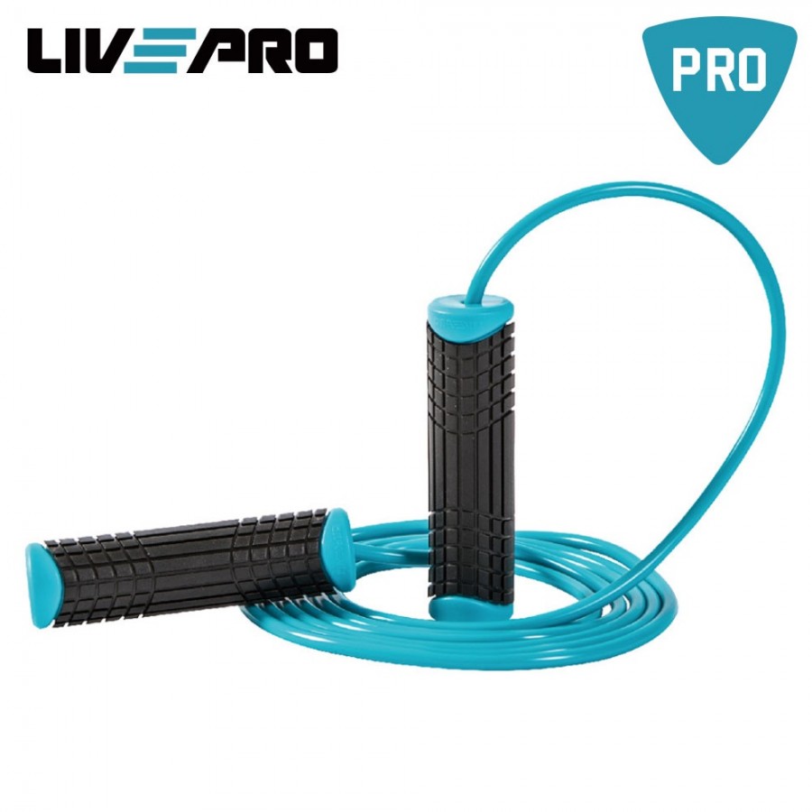 Σχοινάκι Γυμναστικής Skipping PVC Μαύρο Μπλε LivePro B 8286