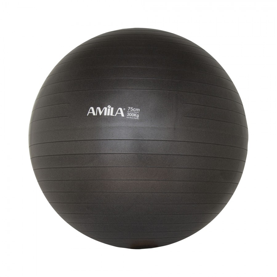 Μπάλα γυμναστικής AMILA GYMBALL 75cm Μαύρη