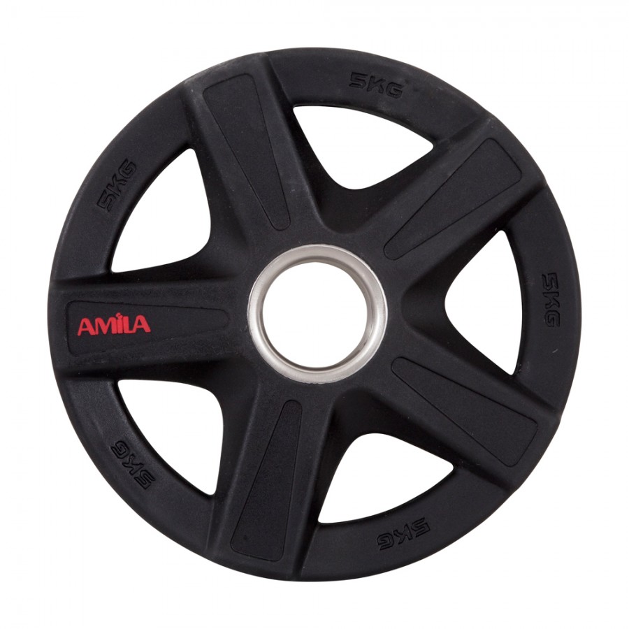 Ολυμπιακός Δίσκος με επικάλυψη PU 5Kg 50mm Amila 84643