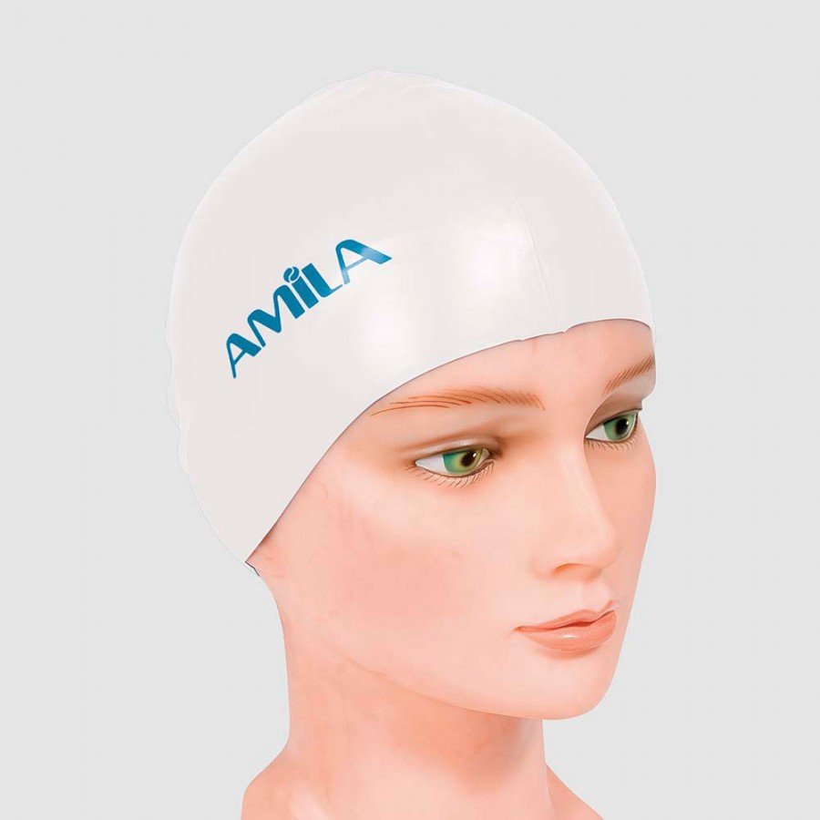 Σκουφάκι Κολύμβησης Άσπρο Amila 47000