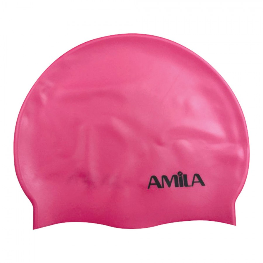 Παιδικό Σκουφάκι Κολύμβησης Ροζ Amila 47000