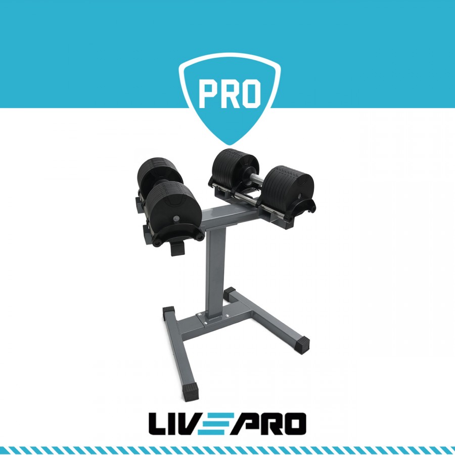 Σετ Ρυθμιζόμενοι Αλτήρες 32kg με βάση Livepro B 8006-32