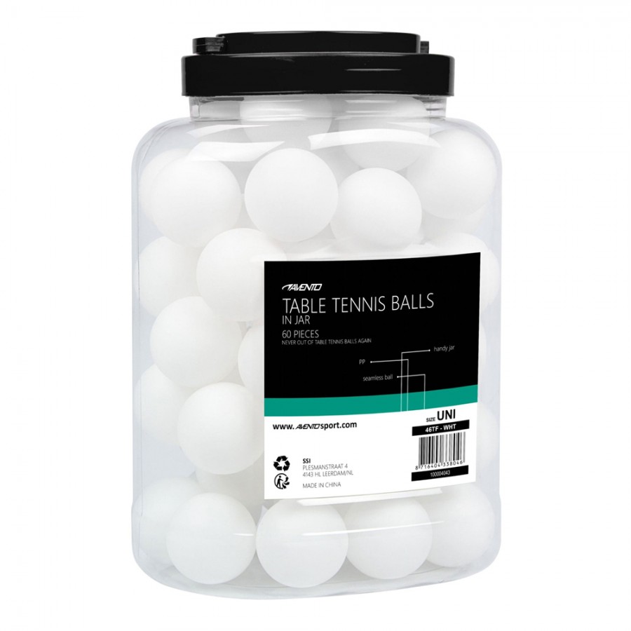 Μπαλάκια Ping Pong Λευκά 60 τεμάχια Avento 46TF