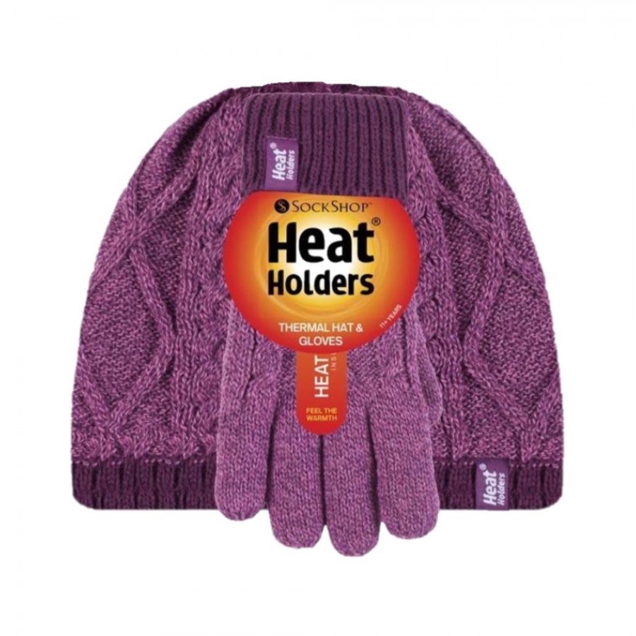 Σετ Παιδικό Σκουφάκι με Γάντια Ροζ Heat Holders Diamond 80079