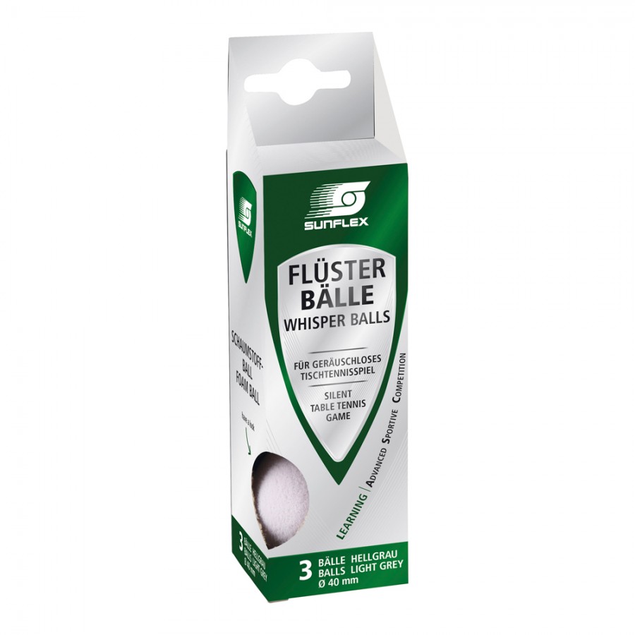 Μπαλάκια Ping Pong Sunflex Whisperballs 3 Τεμάχια Λευκό 97263