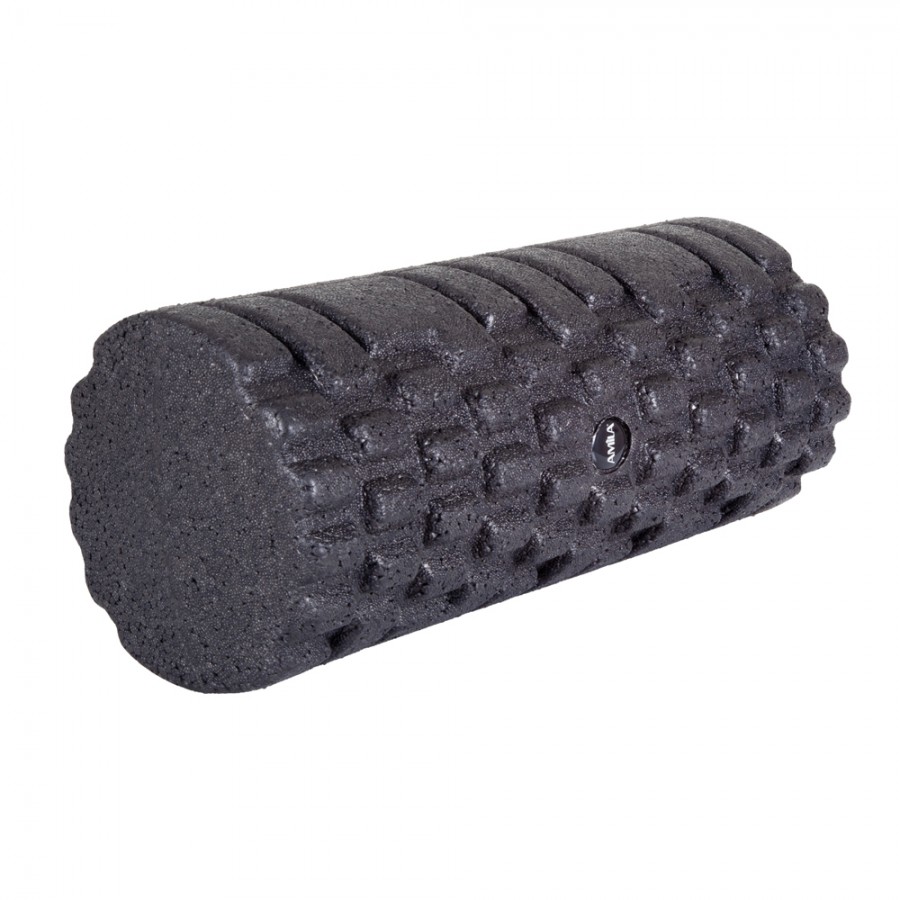 Foam Roller Spike Φ14x32cm Μαύρο Amila 96818