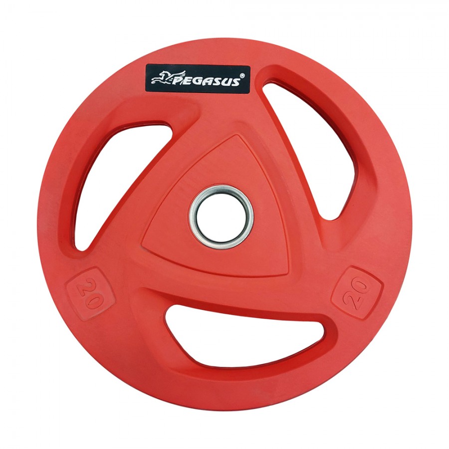 Ολυμπιακός Δίσκος με Λάστιχο 20kg Έγχρωμος Pegasus Β-2037Β