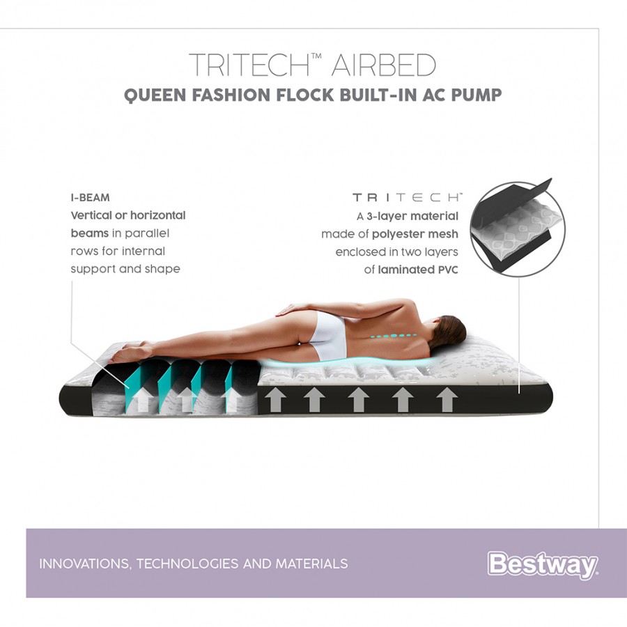 Φουσκωτό Στρώμα Ύπνου Bestway Tritech Fashion 15437