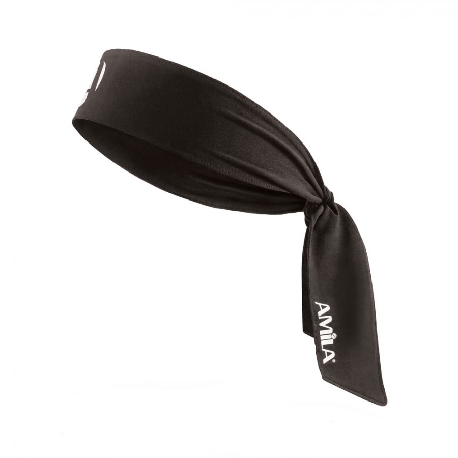 Περιμετώπιο Bandana Amila Tie Band Μαύρο 45707