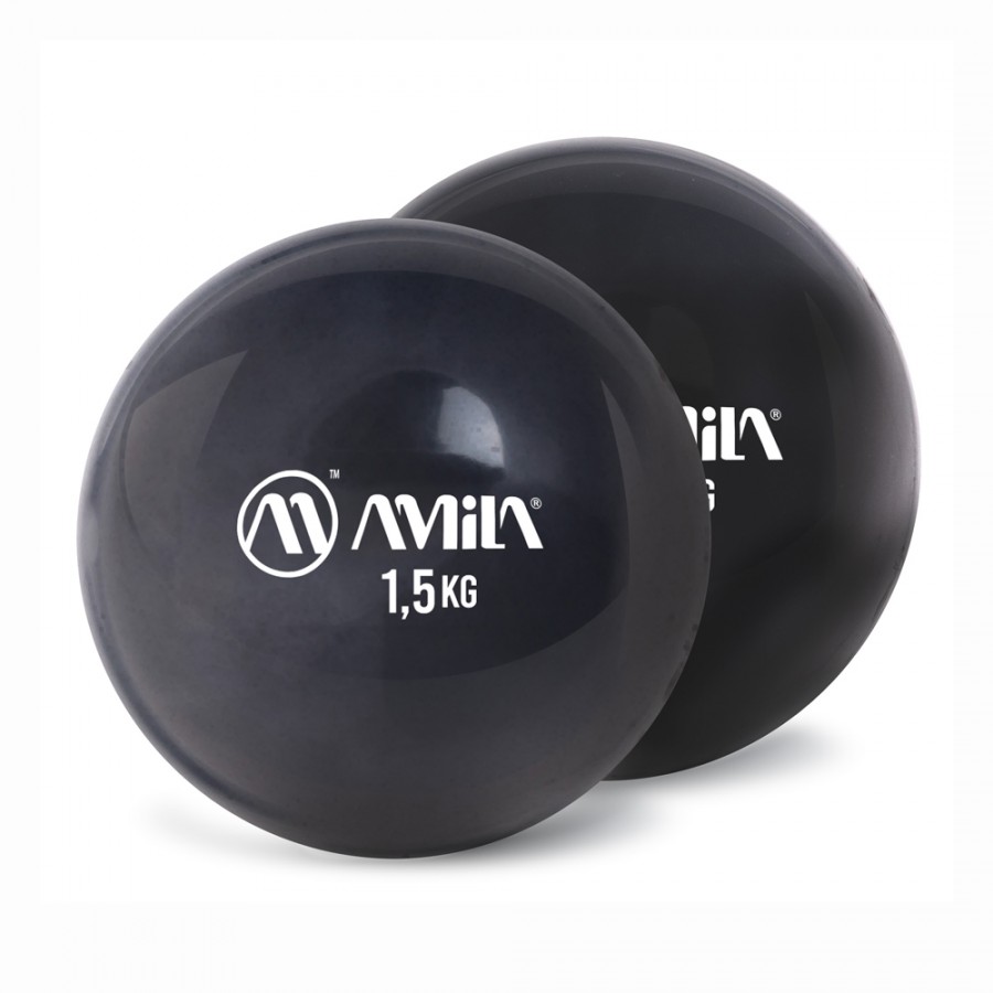 Μπάλα Pilates Palm Ball Two-Pack 1.5Kg Μαύρο Amila 96723