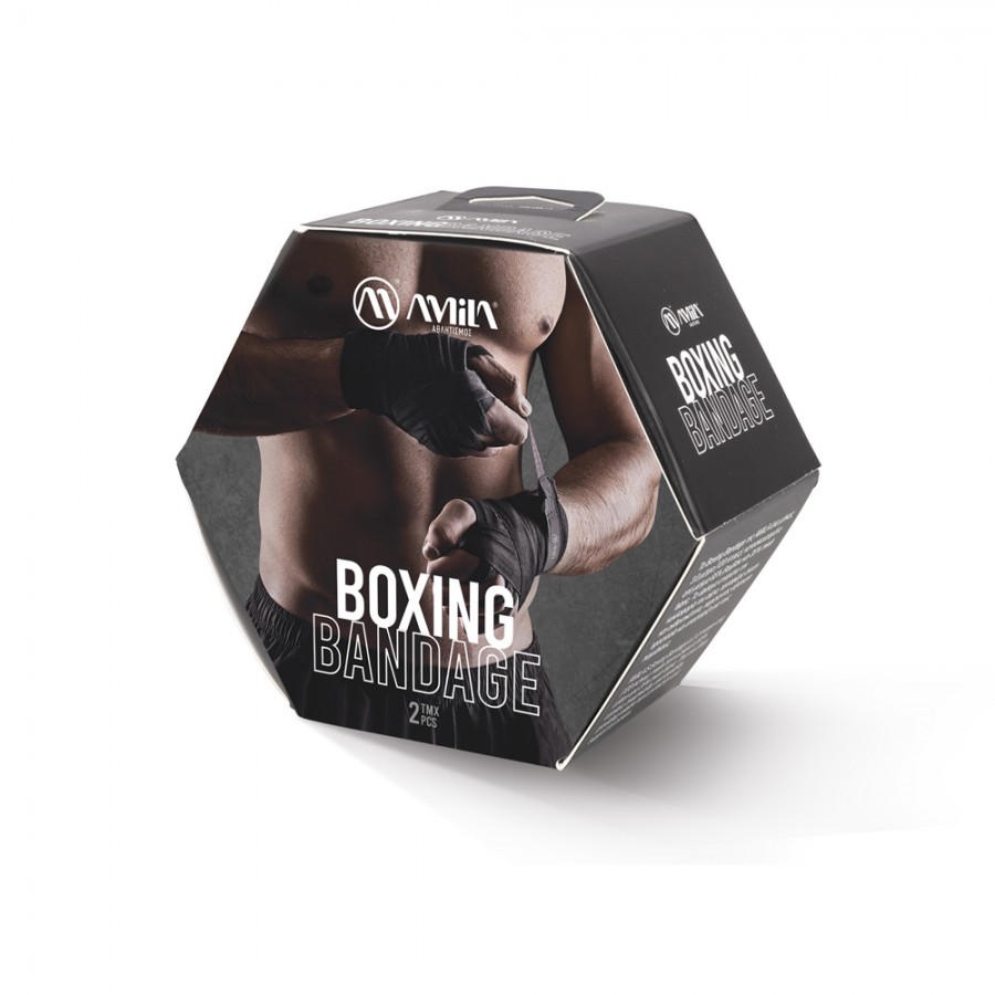 Μπαντάζ Πυγμαχίας Amila HandWrap 3m Μαύρο 32000