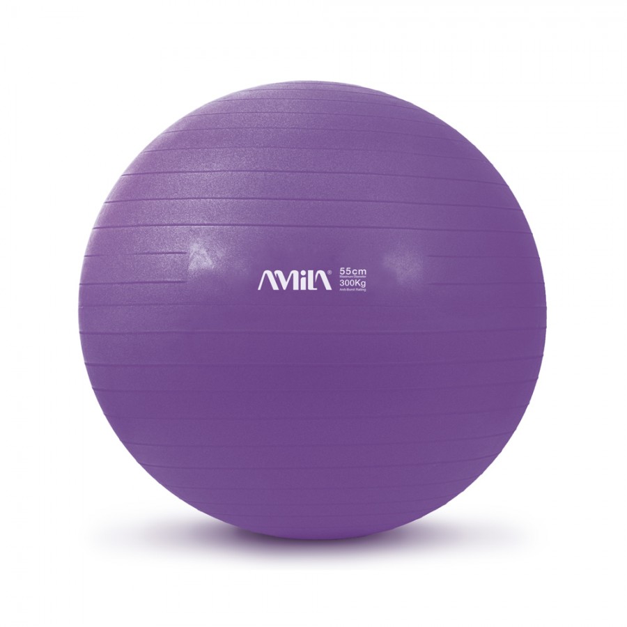 Μπάλα Γυμναστικής GymBall 55 cm Μώβ Bulk Amila 48409