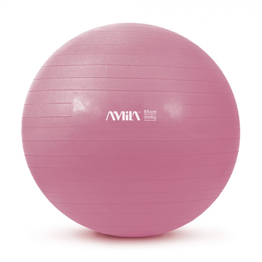 Μπάλα Γυμναστικής 65cm Ροζ Amila 95848