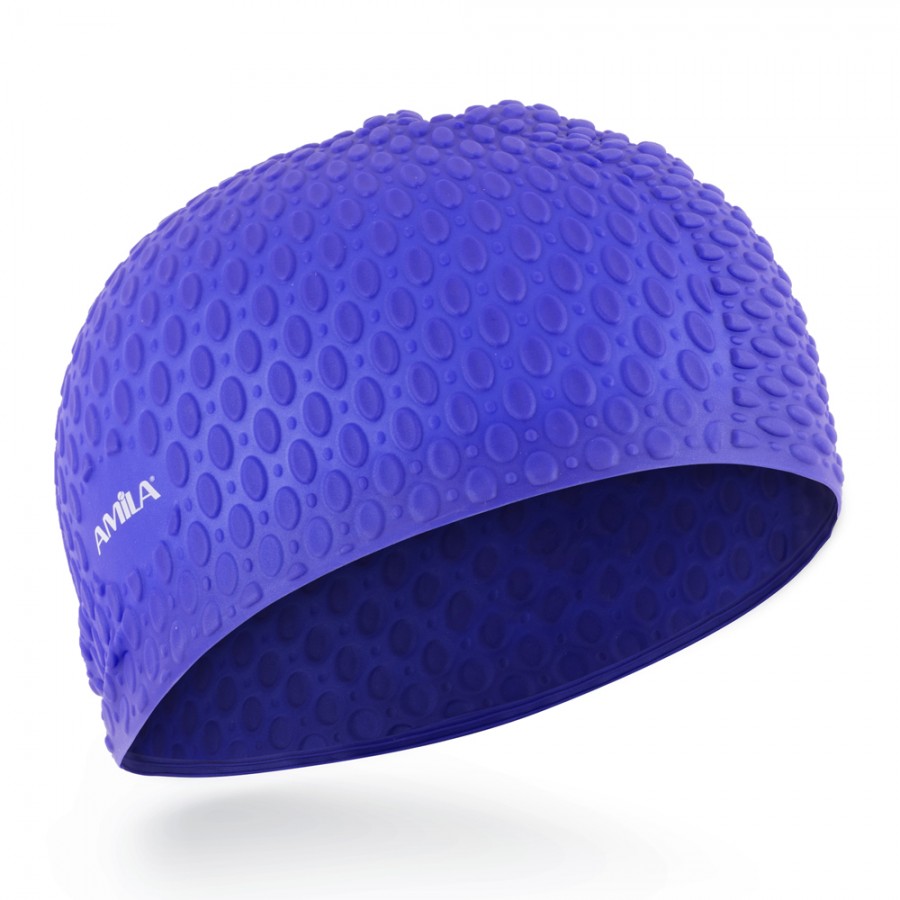 Σκουφάκι Κολύμβησης για μακρυά μαλλιά Μπλε Amila 47017