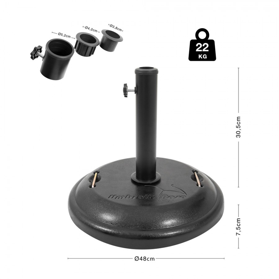 Βάση Ομπρέλας Στρογγυλή Τσιμεντένια 22Kg Escape