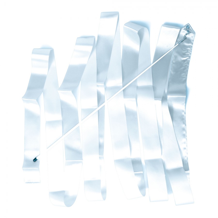 Κορδέλα Ρυθμικής Γυμναστικής Μήκους 5m Άσπρη Amila 47998