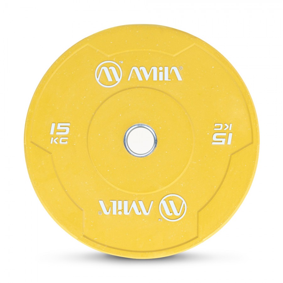 Δίσκος Βαρών Color Bumper Plate Slim 50mm 15kg Amila 84848