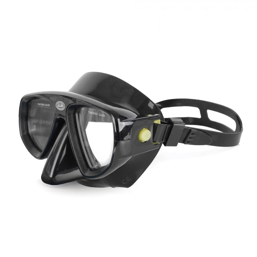 Μάσκα Θαλάσσης Salvas Heritage Black Silicone band 52214