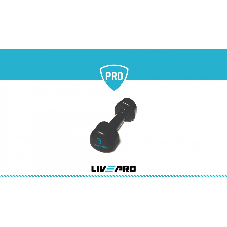 Βάρη Βινυλίου Live Pro Studio Dumbbell 3kg B 8070-03
