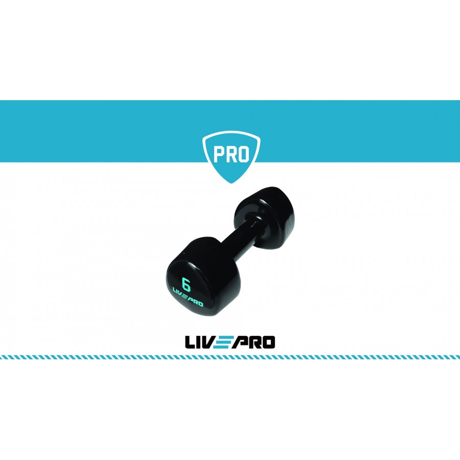 Βάρη Βινυλίου Live Pro Studio Dumbbell 6kg B 8070-06