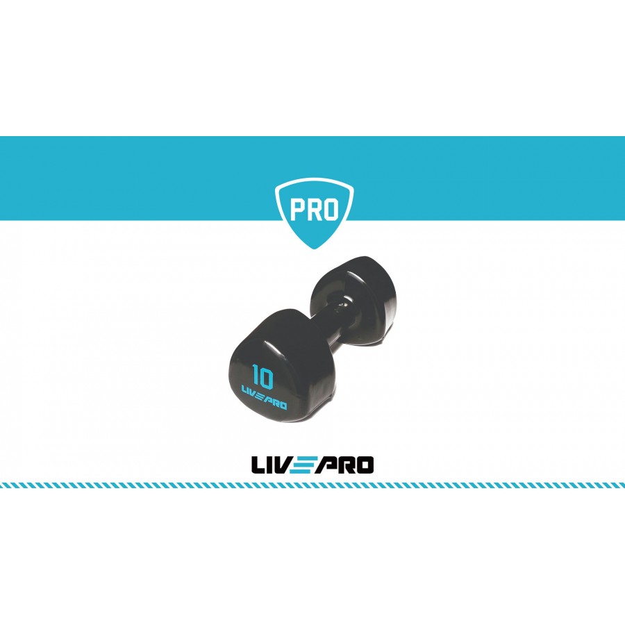 Βάρη Βινυλίου Live Pro Studio Dumbbell 10kg B 8070-10