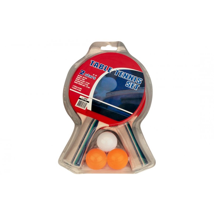 Σετ 2 Ρακέτες Ping Pong & 3 Μπαλάκια 61UG