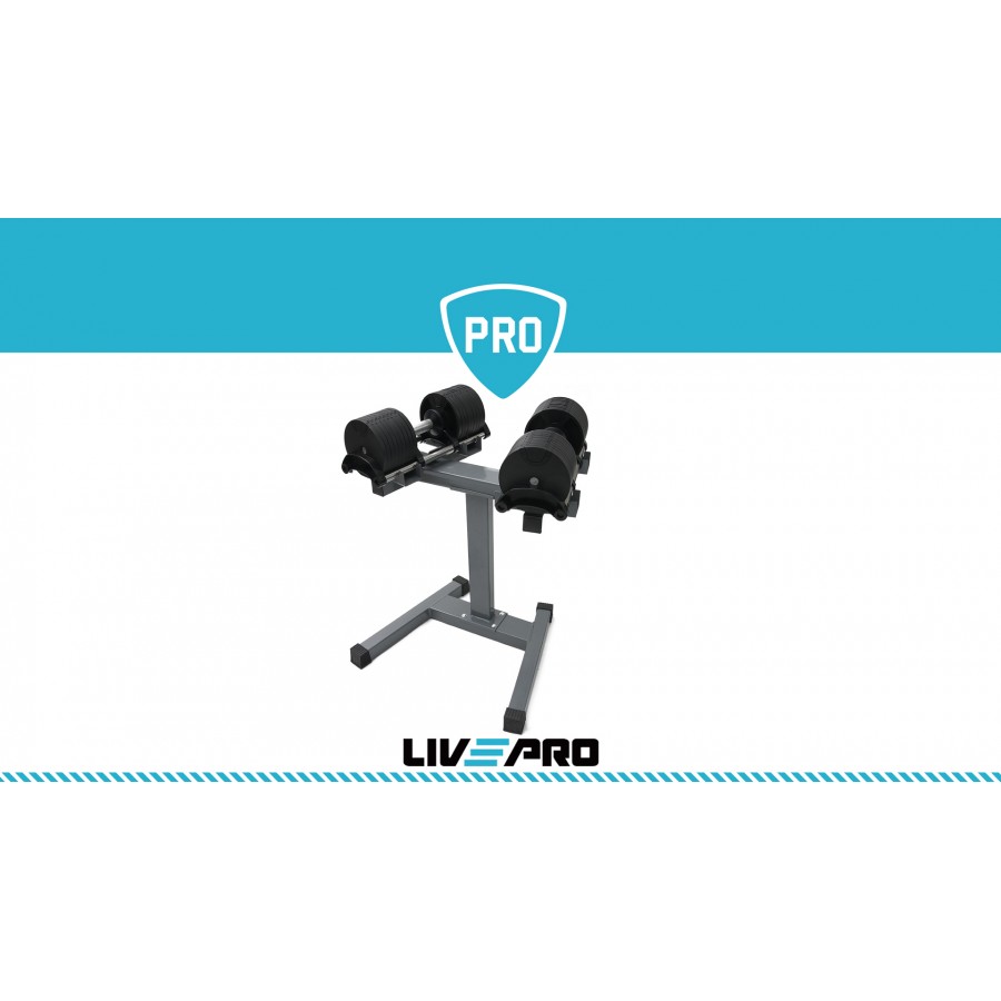 Σετ Ρυθμιζόμενοι Αλτήρες 32kg με βάση Livepro B 8006-32
