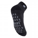 kaltses-andrikes-thermikes-ankle slipper socks black heat holders 80013