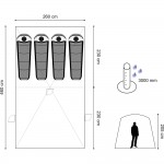 Σκηνή Panda Outdoor (4+4 Ατόμων) Portal 10340