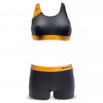 Μαγιό Κολυμβητηρίου Head Splice Bikini Plus μαυρο πορτοκαλί