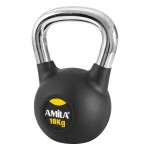 Kettlebell με επένδυση Λάστιχου και Λαβή Χρωμίου 10kg Amila 44572