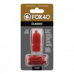 Σφυρίχτρα FOX40 Classic Safety Κόκκινη με Κορδόνι