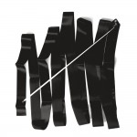 Κορδέλα ρυθμικής γυμναστικής μήκους 6m Μαύρη Amila 47999