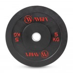 Δίσκος Βαρών Amila Black Bumper Slim 50mm 5Kg 84831