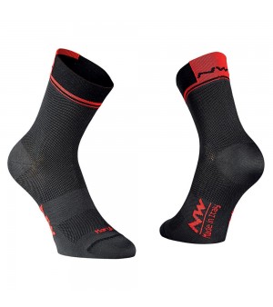 Κάλτσες Northwave Logo 2 High SS18 Μαύρο Κόκκινο