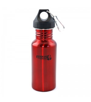 Υδροδοχείο 500ml Κόκκινο Με Καραμπίνερ Panda Outdoor 24366