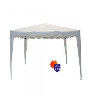 Τέντα Gazebo Πτυσσόμενη Polyester 3x3m Unigreen Λευκό 11316 