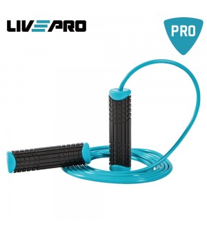 Σχοινάκι Skipping PVC Μαύρο Μπλε LivePro B 8286
