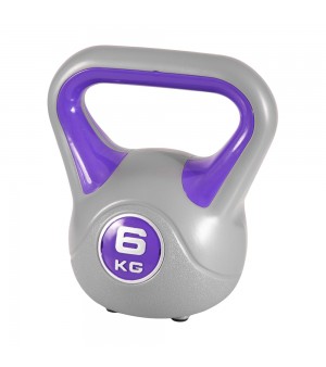 Kettlebell Πλαστικοποιημένο 6kg Μωβ Amila 84692