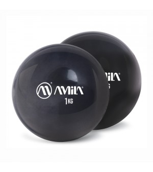 Μπάλα Pilates Palm Ball Two-Pack 1Kg Μαύρο Amila 96722