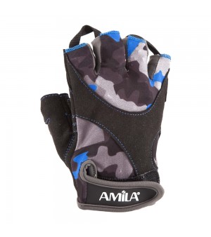 Μισόγαντα Άρσης Βαρών Amara Lycra CamoBlue Amila M 8330602