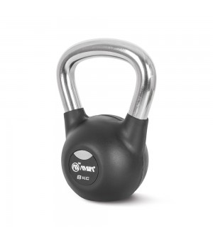 Kettlebell με επένδυση Λάστιχου και Λαβή Χρωμίου 8kg Amila 44496