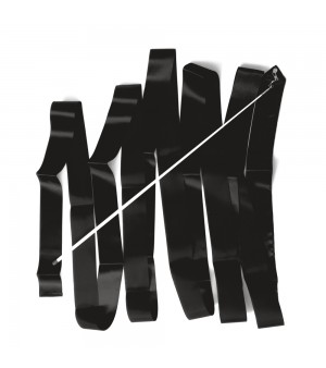 Κορδέλα ρυθμικής γυμναστικής μήκους 6m Μαύρη Amila 47999