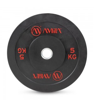 Δίσκος Βαρών Amila Black Bumper Slim 50mm 5Kg 84831