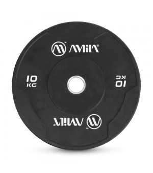 Δίσκος Βαρών Amila Black Bumper Slim 50mm 10Kg 84842