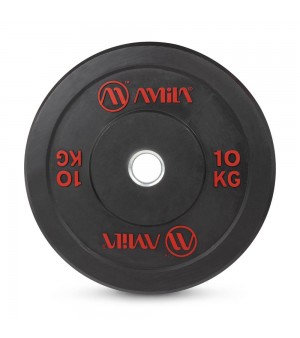Δίσκος Βαρών Amila Black Bumper Slim 50mm 10Kg 84832