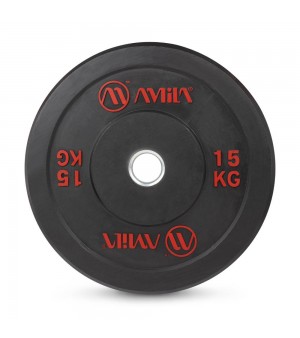 Δίσκος Βαρών Amila Black Bumper Slim 50mm 15Kg 84833