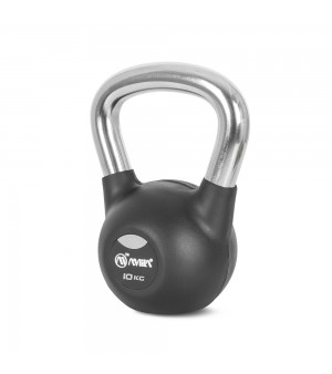 Kettlebell με επένδυση Λάστιχου και Λαβή Χρωμίου 10kg Amila 44572